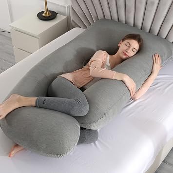 U-Shaped Pregnancy Pillow with Velvet Cover
