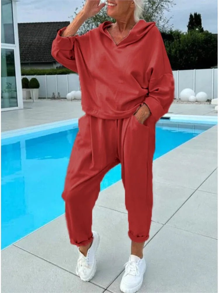 Adrienne™ - Comfort Tweedelig Set Hoodie & Harembroek - odelly.nl