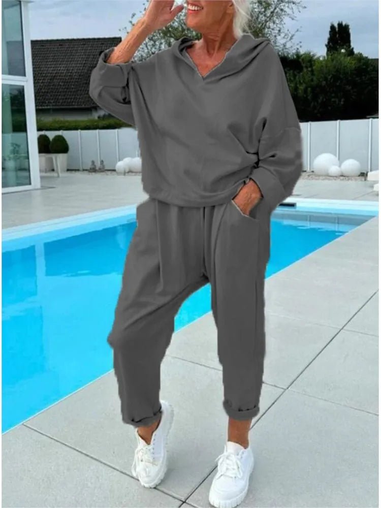 Adrienne™ - Comfort Tweedelig Set Hoodie & Harembroek - odelly.nl