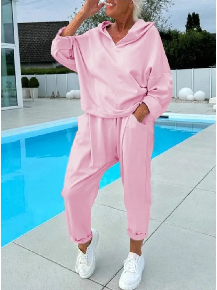 Adrienne™ - Comfort Tweedelig Set Hoodie & Harembroek - odelly.nl