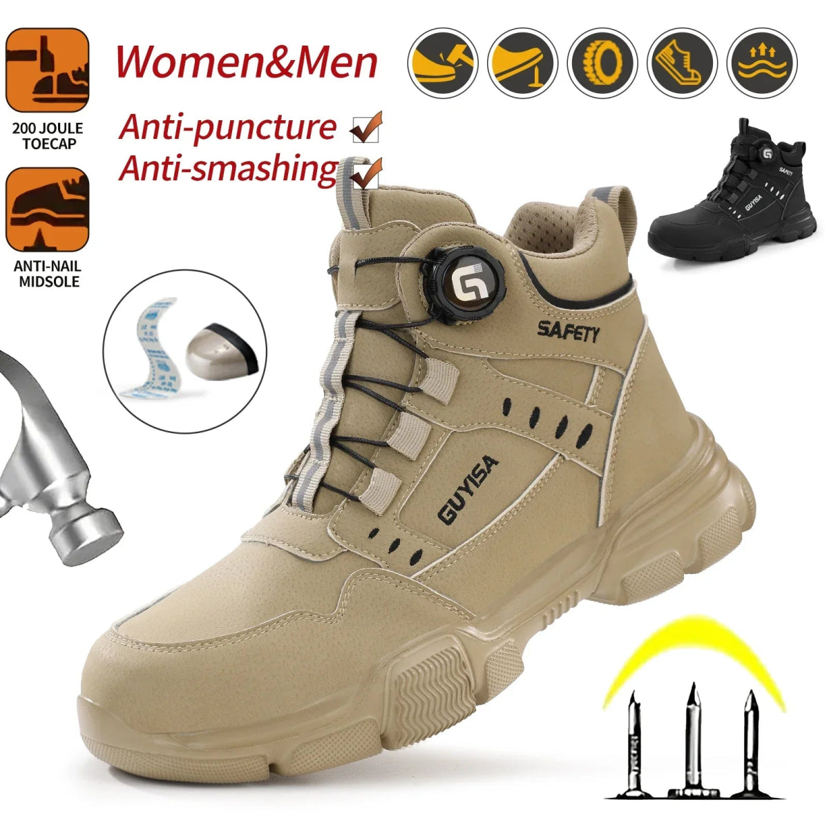 All - Terrain Anti - Smashing Protective Industrial Grade Shoes - odelly.nl
