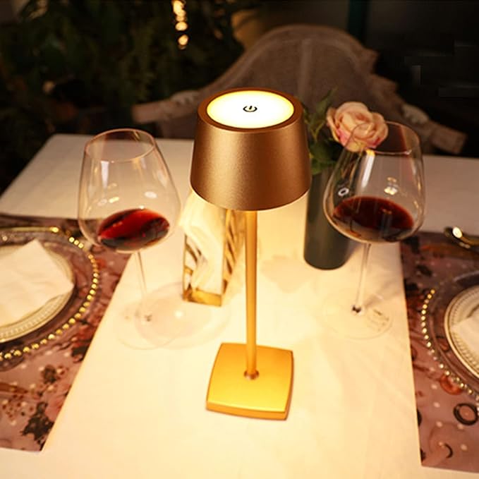 AluGlow Tafellamp | Draagbare Aluminium LED Lamp met Touch Control - odelly.nl
