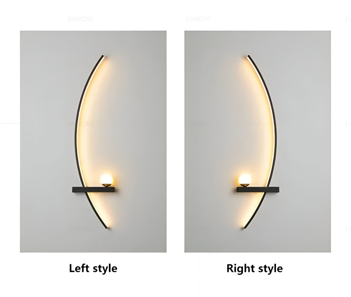 ArcBright Wandlamp | Moderne Gebogen Arc Line LED Wandlamp - odelly.nl