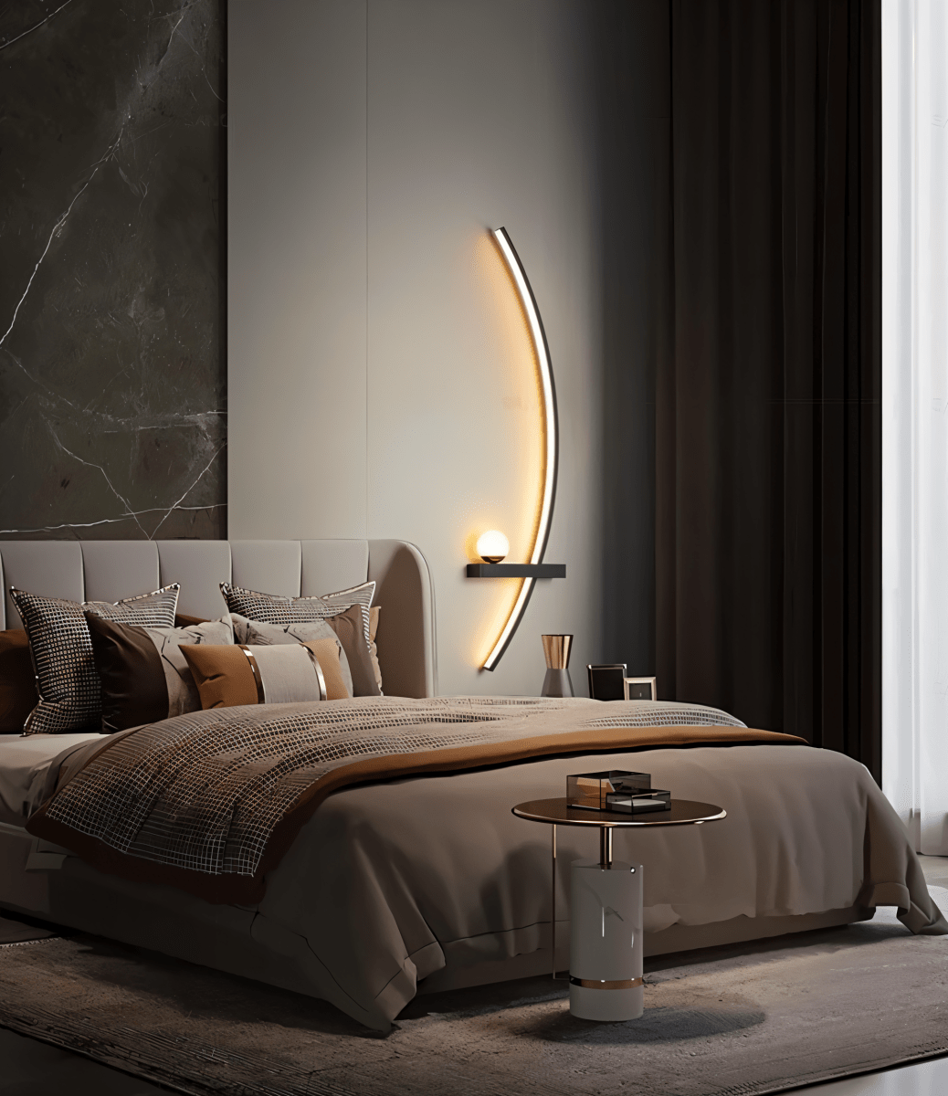 ArcBright Wandlamp | Moderne Gebogen Arc Line LED Wandlamp - odelly.nl
