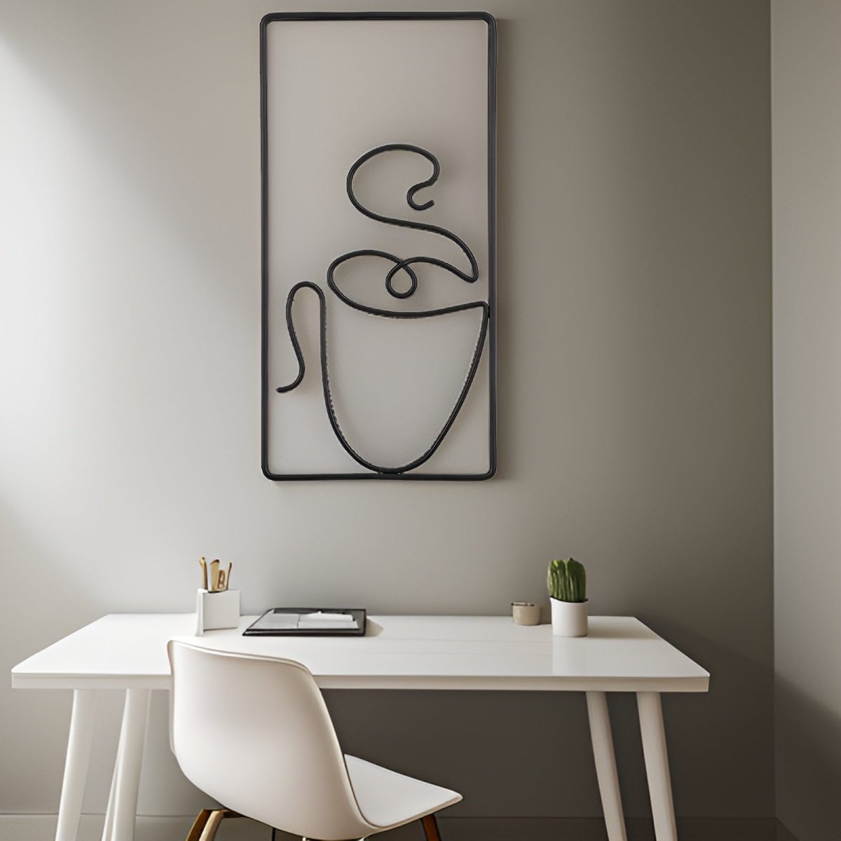 Barista Cups Wanddecoratie | Esthetische Koffiemok Wandkunst voor Creatieve Ruimte - Inrichting - odelly.nl