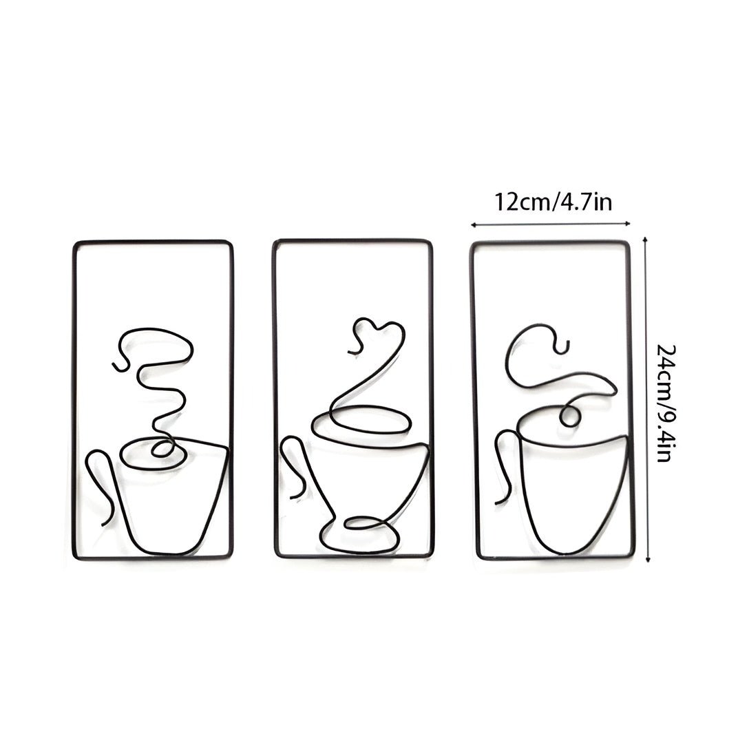 Barista Cups Wanddecoratie | Esthetische Koffiemok Wandkunst voor Creatieve Ruimte - Inrichting - odelly.nl