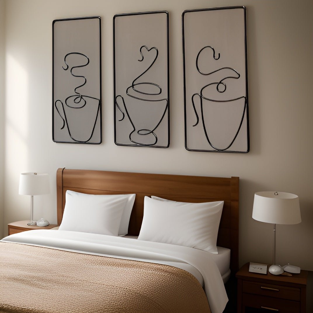 Barista Cups Wanddecoratie | Esthetische Koffiemok Wandkunst voor Creatieve Ruimte - Inrichting - odelly.nl