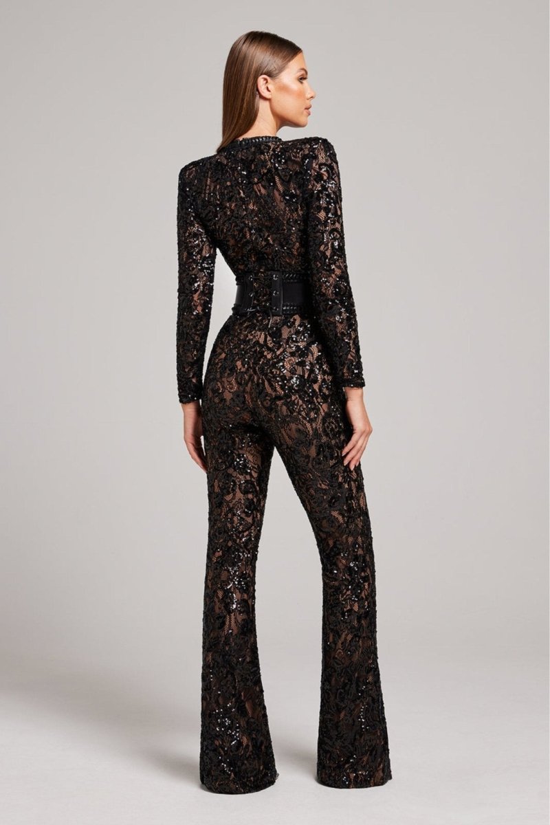 Belle Black or White Nude Jumpsuit - odelly.nl