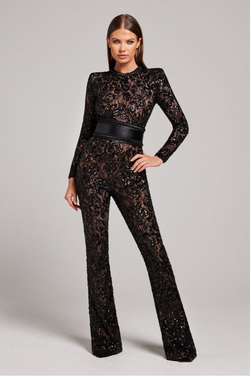 Belle Black or White Nude Jumpsuit - odelly.nl