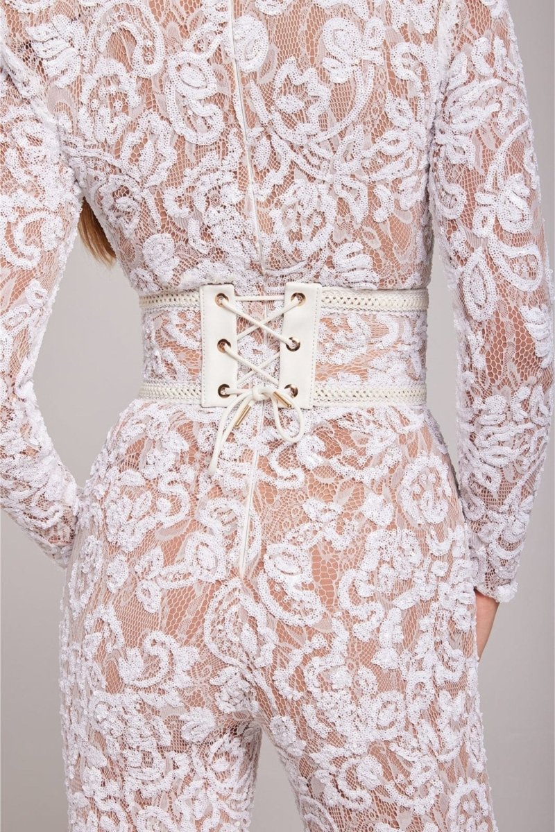 Belle Black or White Nude Jumpsuit - odelly.nl