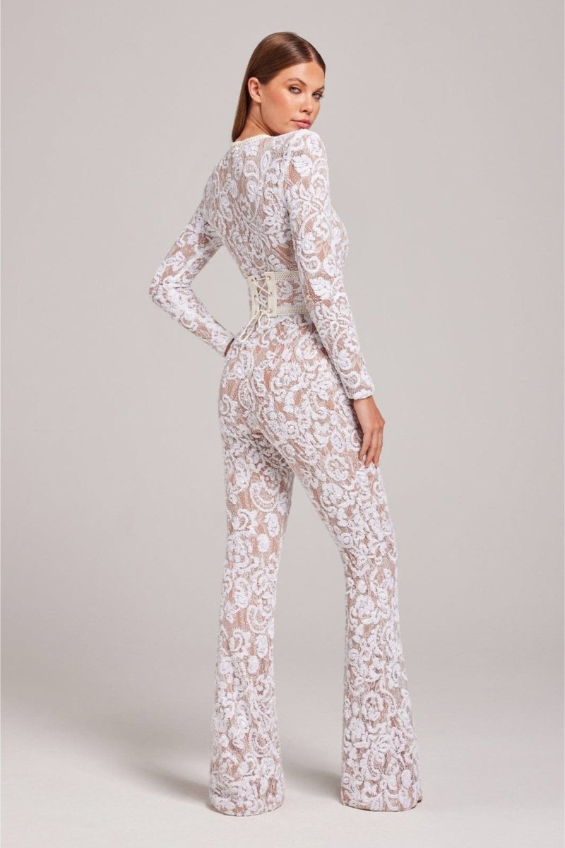 Belle Black or White Nude Jumpsuit - odelly.nl