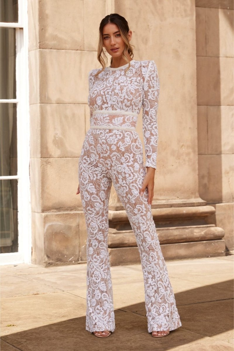 Belle Black or White Nude Jumpsuit - odelly.nl