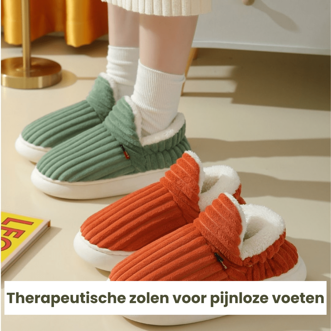 CozyComfort™ Therapeutische Fluffy Fleece Winter Sloffen | 🔥1+1 GRATIS🔥 - odelly.nl