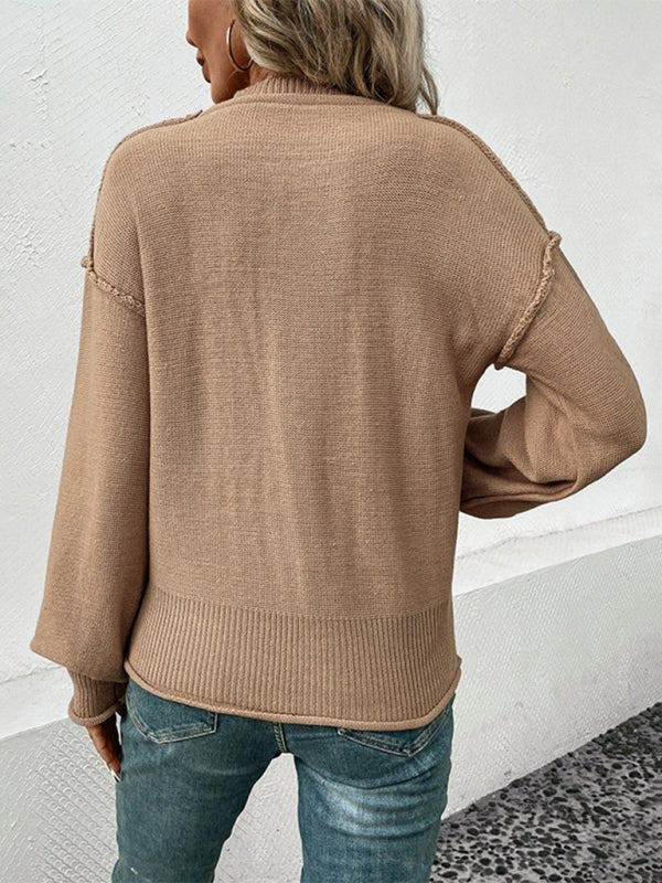 Elise - Stijlvolle Trui met Lange Mouwen in Effen Kleur - Ideaal voor Herfst en Gezellige Dagen - odelly.nl