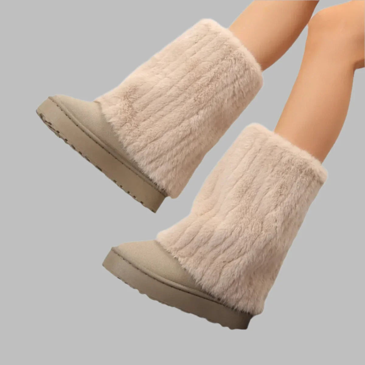 Elsa Snowboots | Warme pluche antislip dames mid - calf laarzen - odelly.nl