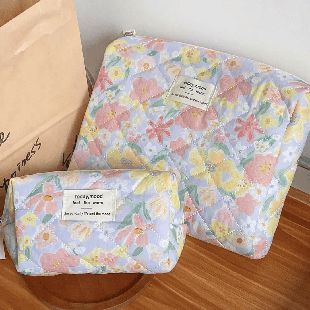 Esmee - Toilettas met Trendy Bloemenprint - odelly.nl