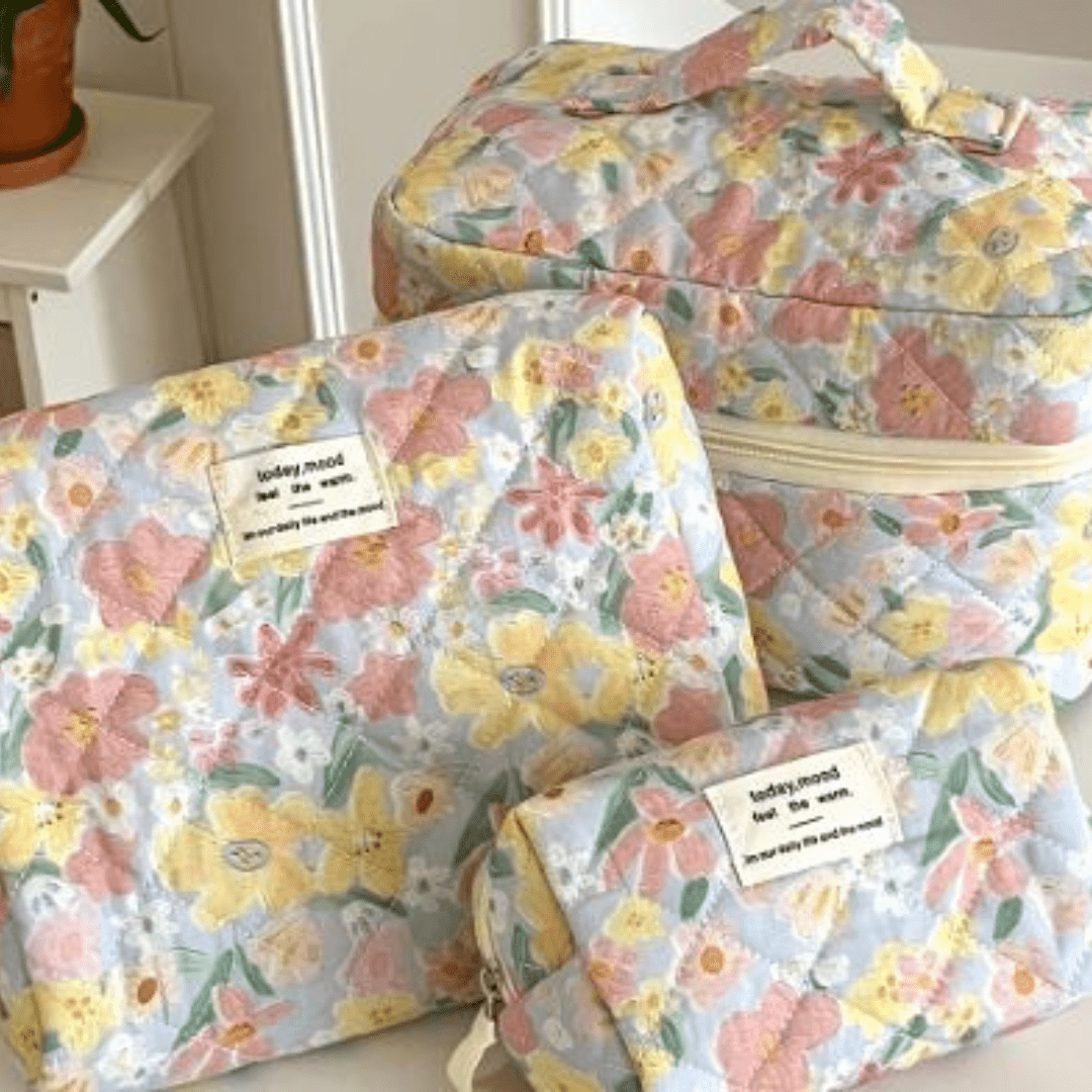 Esmee - Toilettas met Trendy Bloemenprint - odelly.nl