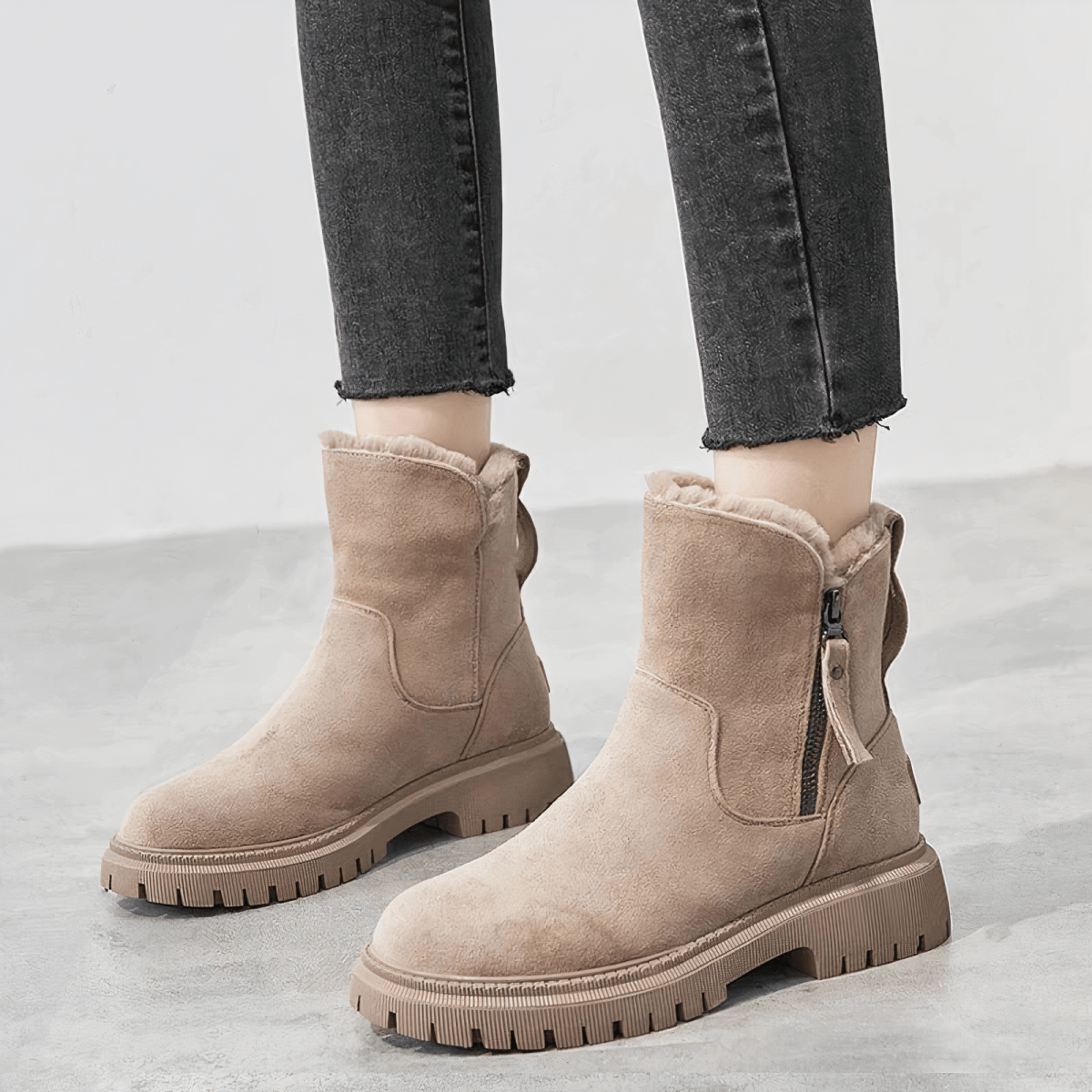 Eva Enkellaarsjes | Orthopedische fleece dames enkellaarsjes voor optimaal comfort - odelly.nl