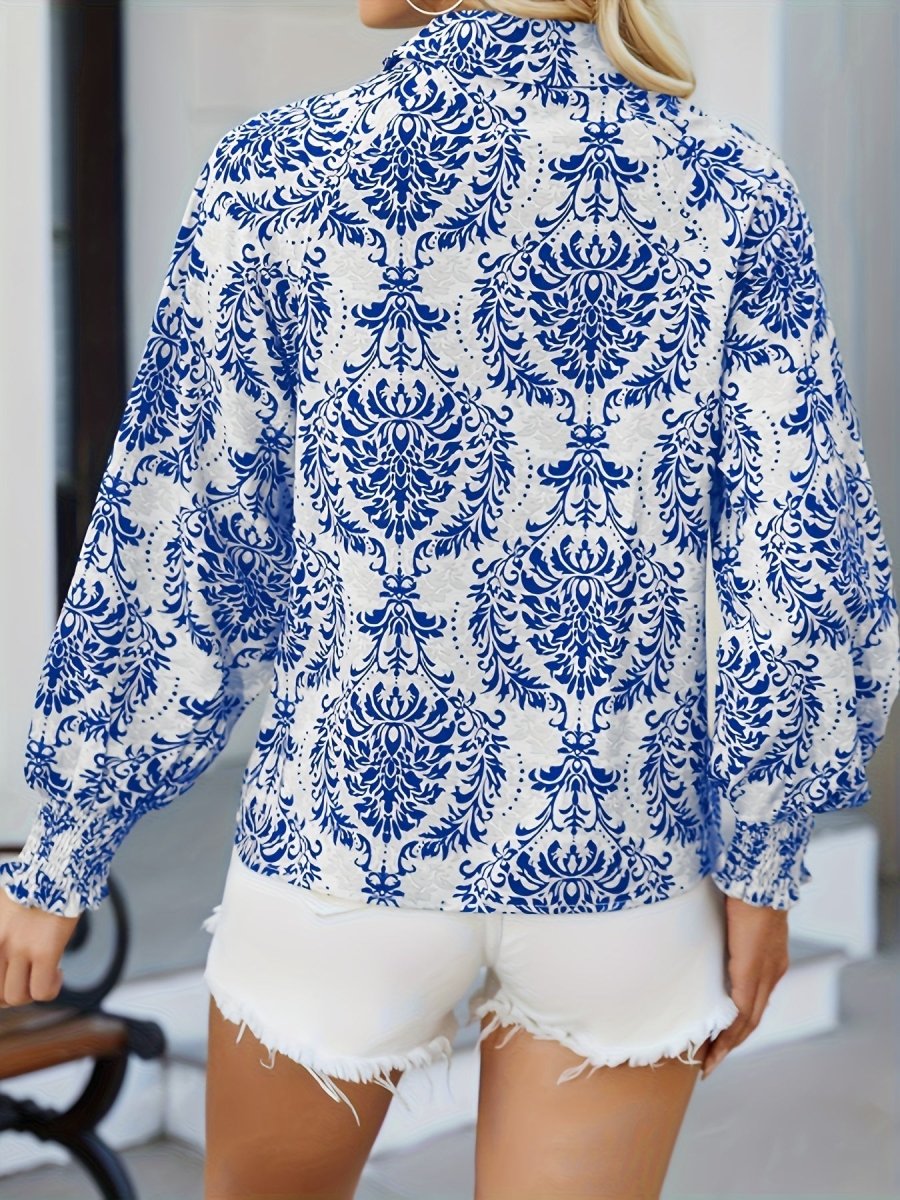Lisanne - Casual Losse Print Blouse met Lange Mouwen voor Dames - odelly.nl
