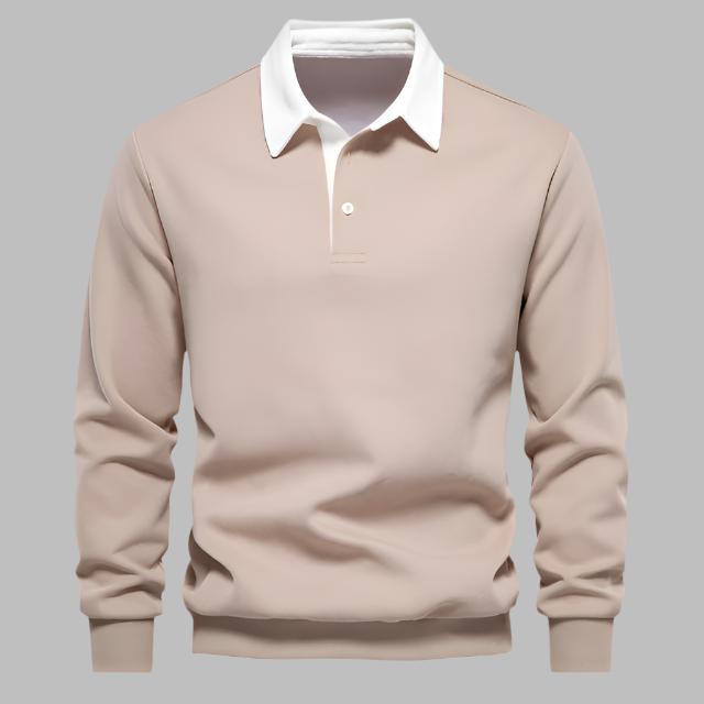 Lucas Polo Sweater | Casual katoenen trui met hoogwaardig polokraag ontwerp voor heren - odelly.nl