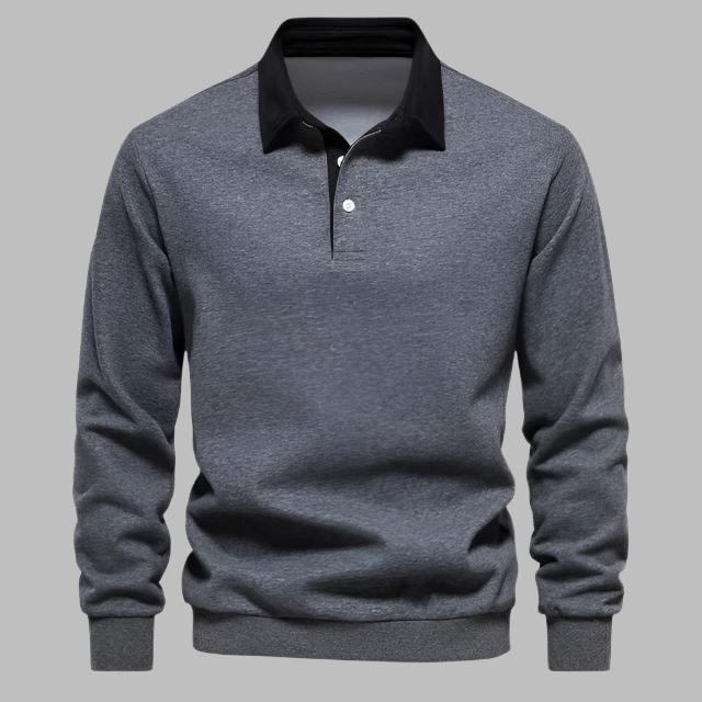 Lucas Polo Sweater | Casual katoenen trui met hoogwaardig polokraag ontwerp voor heren - odelly.nl