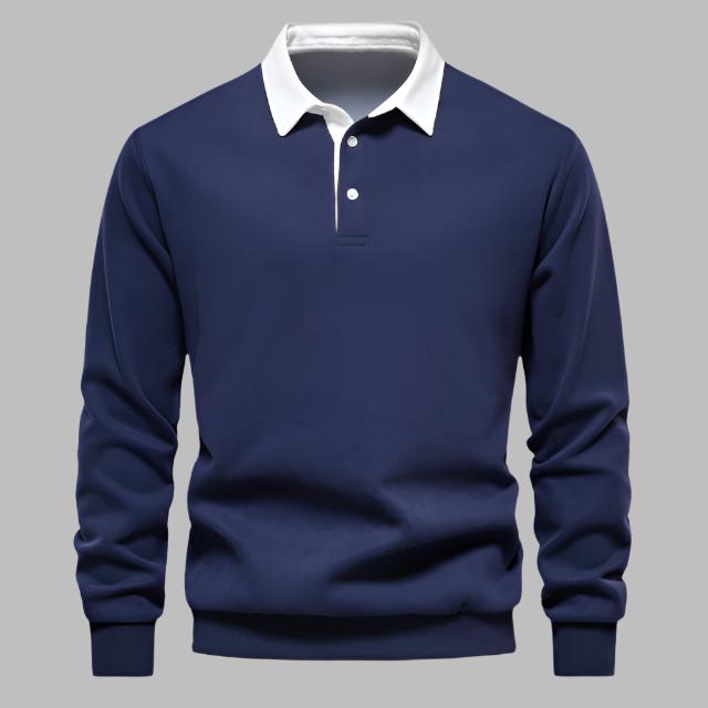 Lucas Polo Sweater | Casual katoenen trui met hoogwaardig polokraag ontwerp voor heren - odelly.nl