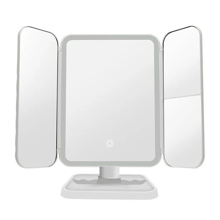 LuminaGlow Tri - Fold LED Mirror - odelly.nl
