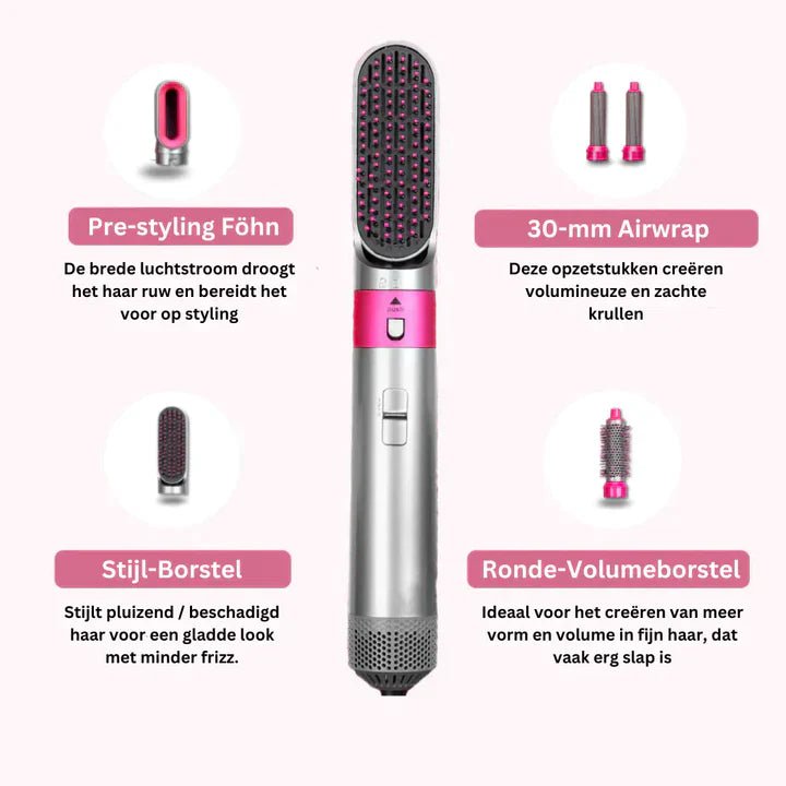 OmniStlyle™ 5 in 1 Hairstyler - Creëer een stralende look met de ultieme haarstyler! - odelly.nl