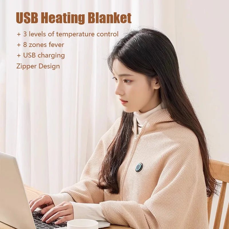 Rechargeable USB Winter Travel Heating Blanket - odelly.nl
