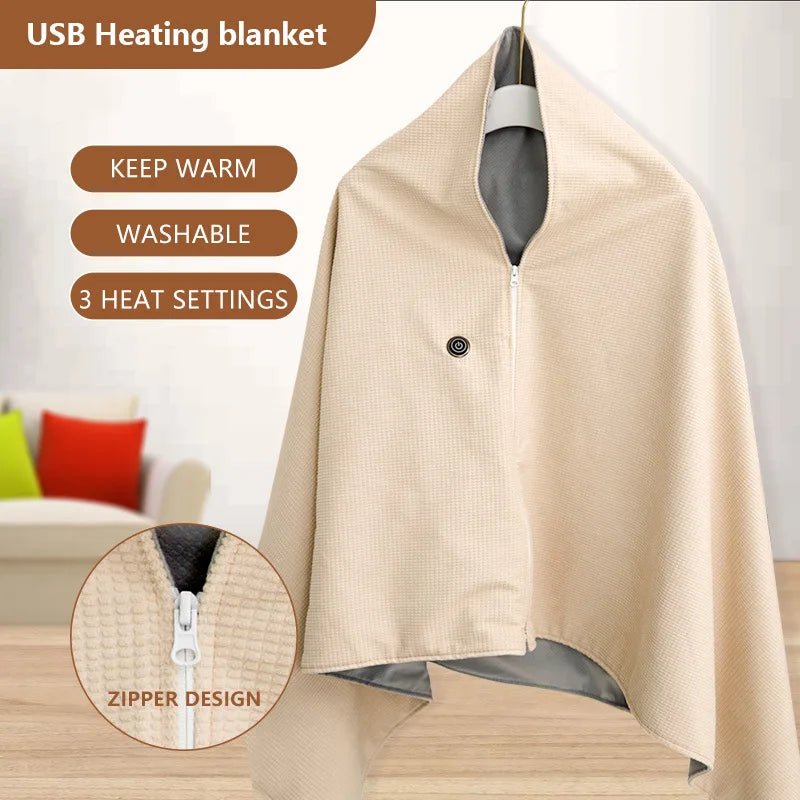 Rechargeable USB Winter Travel Heating Blanket - odelly.nl
