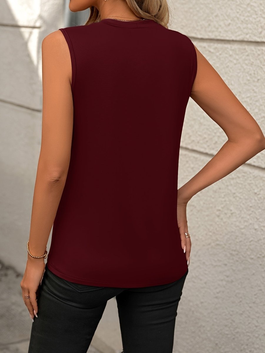 Sophie - Mouwloze Top met Ronde Hals, Elegante Tanktop voor de Zomer - odelly.nl