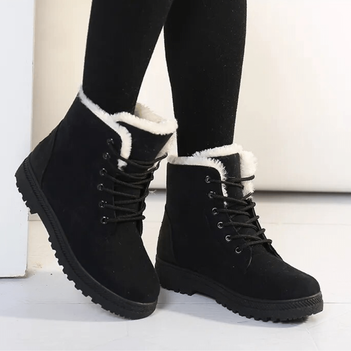 Sophie Snowboots | Antislip sneeuwlaarzen met veters voor dames - odelly.nl