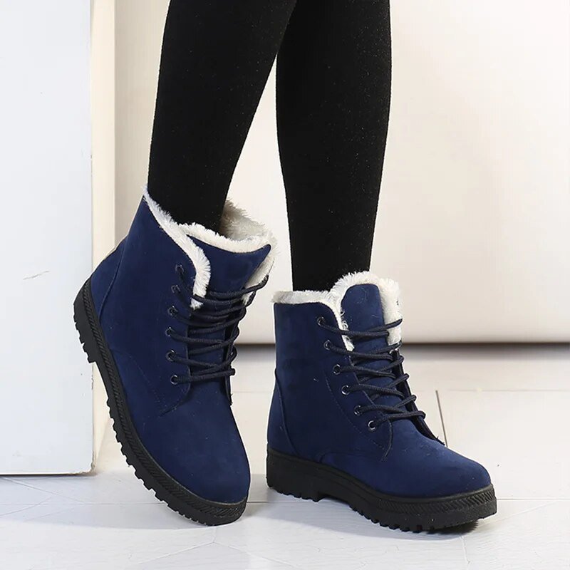 Sophie Snowboots | Antislip sneeuwlaarzen met veters voor dames - odelly.nl
