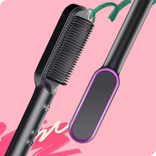 StraiGlow™ Hair Straightener Styling Brush - odelly.nl