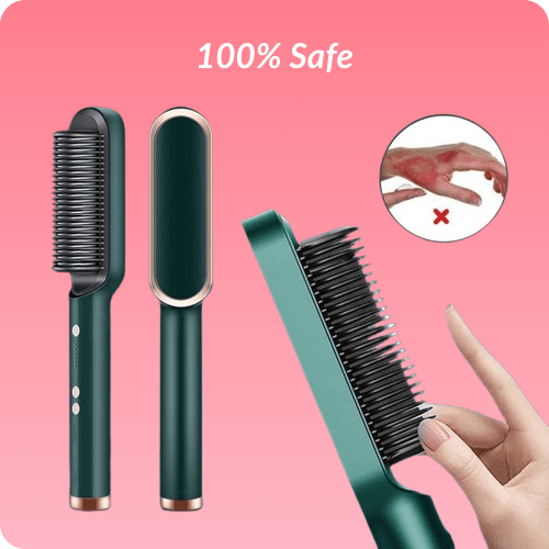 StraiGlow™ Hair Straightener Styling Brush - odelly.nl