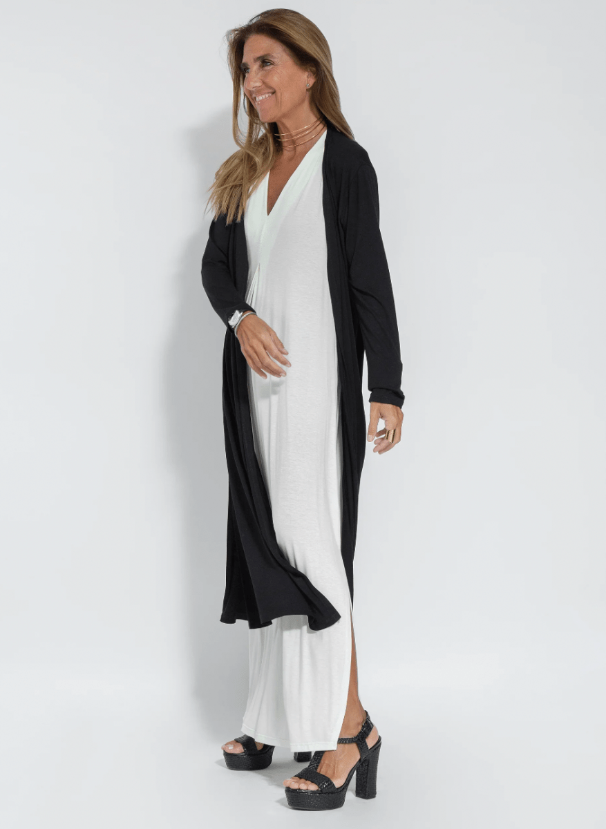 Sylvia™ - Lange Afslankende Jurk met gratis Vest | tweedelig set - odelly.nl