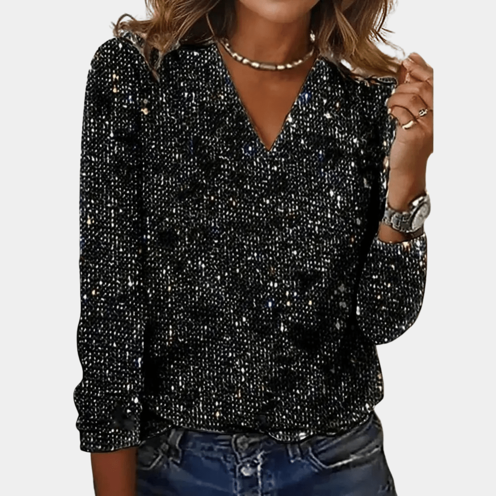 Tabitha™ - Glitter top voor dames - odelly.nl