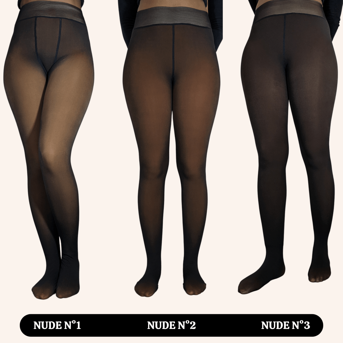 Translucent Brown Fleece Winter Tights - Brunde - odelly.nl