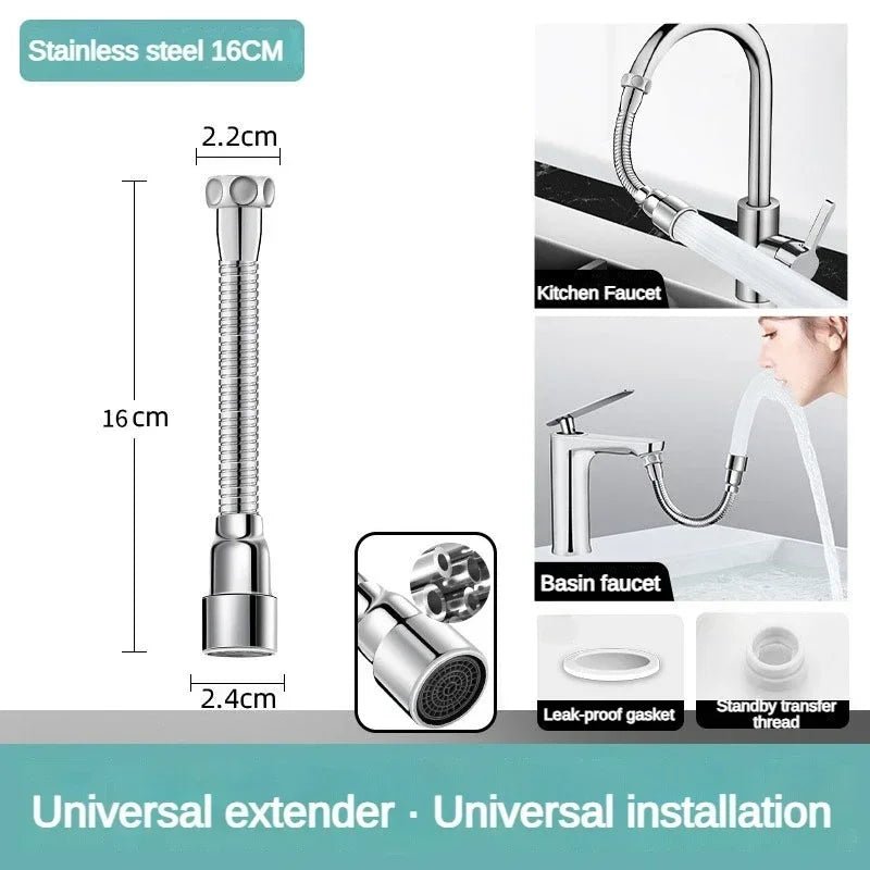 Universal Flexible Adjustable Kitchen Faucet Extender Nozzle - odelly.nl