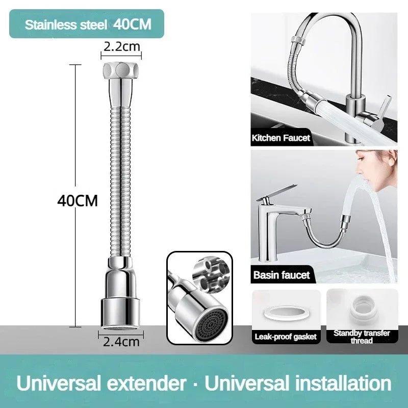 Universal Flexible Adjustable Kitchen Faucet Extender Nozzle - odelly.nl
