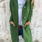 DONNA Gebreid Lang Vest Met Capuchon