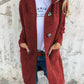 DONNA Gebreid Lang Vest Met Capuchon