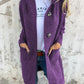 DONNA Gebreid Lang Vest Met Capuchon
