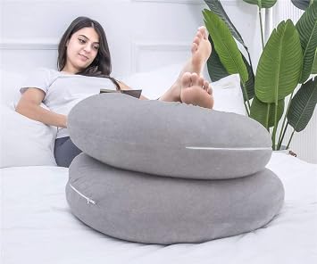 C-Shaped Pregnancy Pillow with Velvet Cover