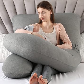 U-Shaped Pregnancy Pillow with Velvet Cover