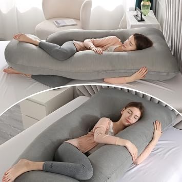 U-Shaped Pregnancy Pillow with Velvet Cover