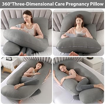 U-Shaped Pregnancy Pillow with Velvet Cover