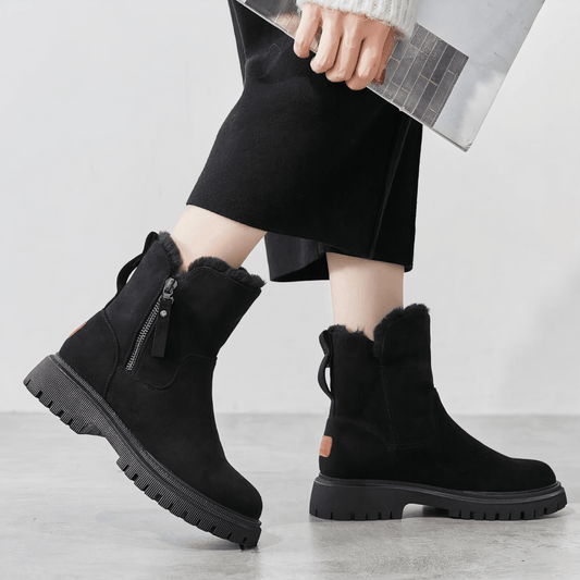 Eva Enkellaarsjes | Orthopedische fleece dames enkellaarsjes voor optimaal comfort - odelly.nl
