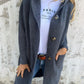 DONNA Gebreid Lang Vest Met Capuchon