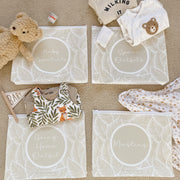Ziekenhuistas organizers Beige Blad – vier opbergzakken in gebruik met babyspullen